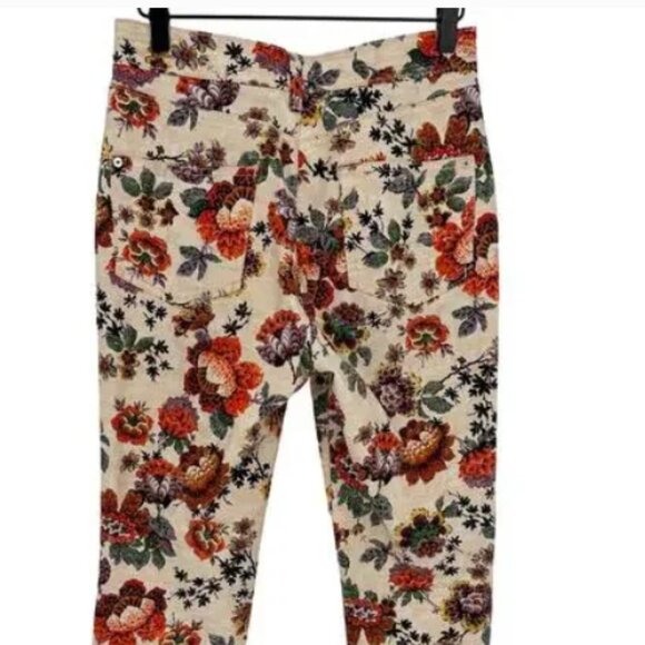 Anthropologie Pilcro Floral High Rise Cigarette Jeans -- Size 28 - Picture 1 of 8